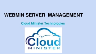 WEBMIN SERVER MANAGEMENT