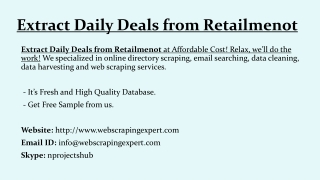 Extract Daily Deals from Retailmenot