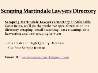 Scraping Martindale Lawyers Directory