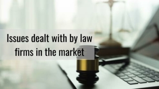 Issues dealt with by law firms in the market