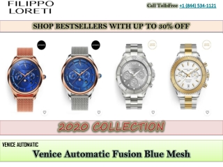 Filippo Loreti Venice Automatic Fusion Blue Mesh ( Watch )