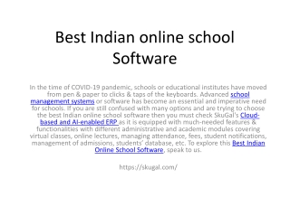 Best Indian online school Software