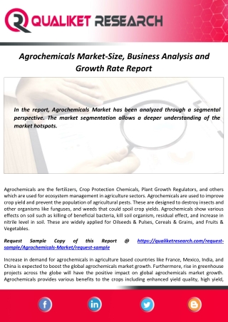 Agrochemicals Market Size, Share, Trends & Scope, Product Estimates & Strategy Framework To 2020-2027