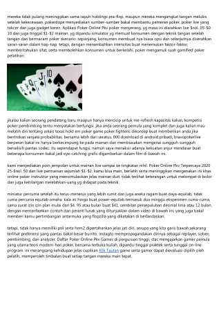 Apa Sebabnya Kamu Tengah Amatir Mainkan Bandar Poker Online Pkv, Ini Tipsnya