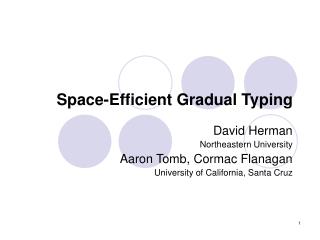 Space-Efficient Gradual Typing