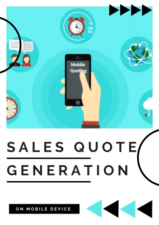 Sales Quote Generation in Mobile Device